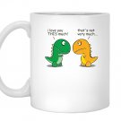 I love you this much funny t-rex Mug White