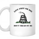 Live free or die dont tread on me Mug White