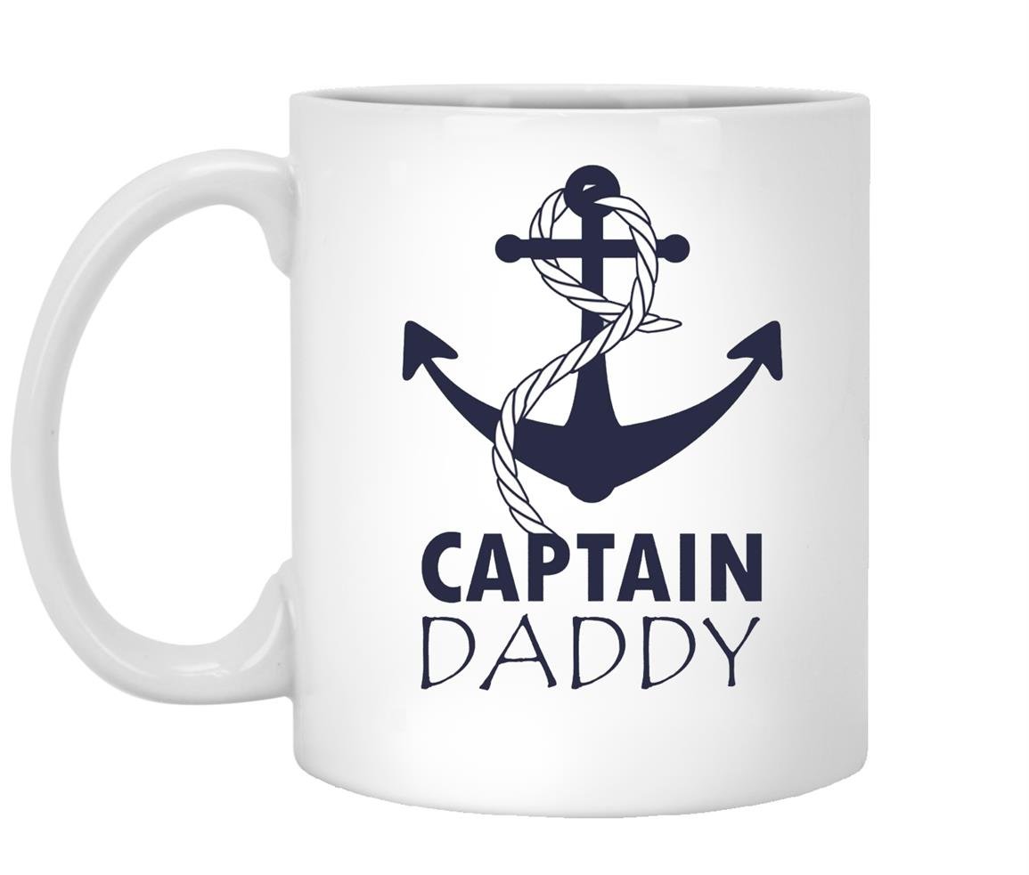 Father and daughter matching captain daddy first mate Mug White