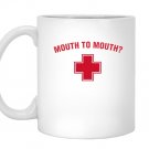 Mouth to mouth i cant swim funny lifeguard pool Mug White