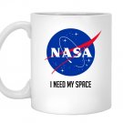 Nasa meatball logo i need my space text pullover Mug White