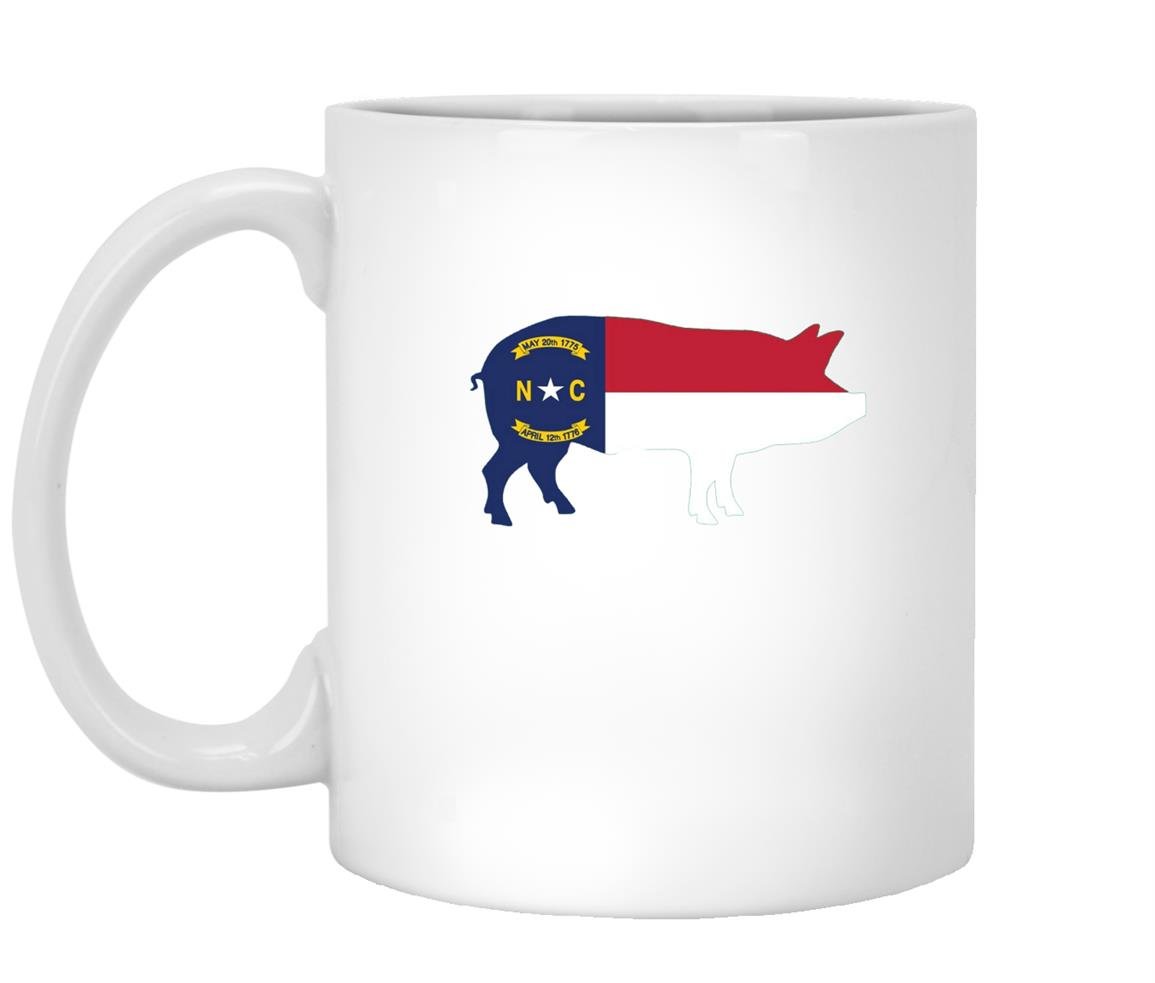 North carolina bbq pig state flag Mug White