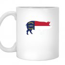 North carolina bbq pig state flag Mug White