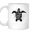 Skip a straw save a turtle save turtles Mug White