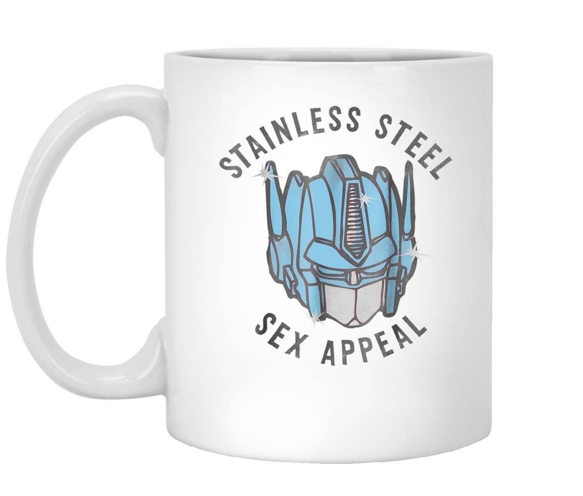 Transformers optimus prime stainless steel sex appeal Mug White
