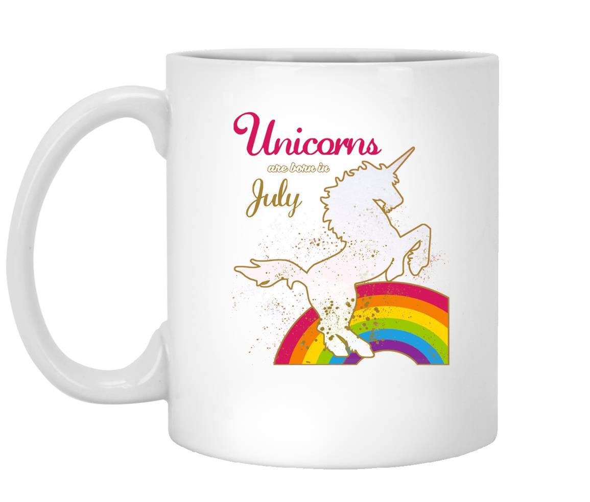 Unicorns are born in july Mug White