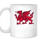 Welsh red dragon flag of wales Mug White