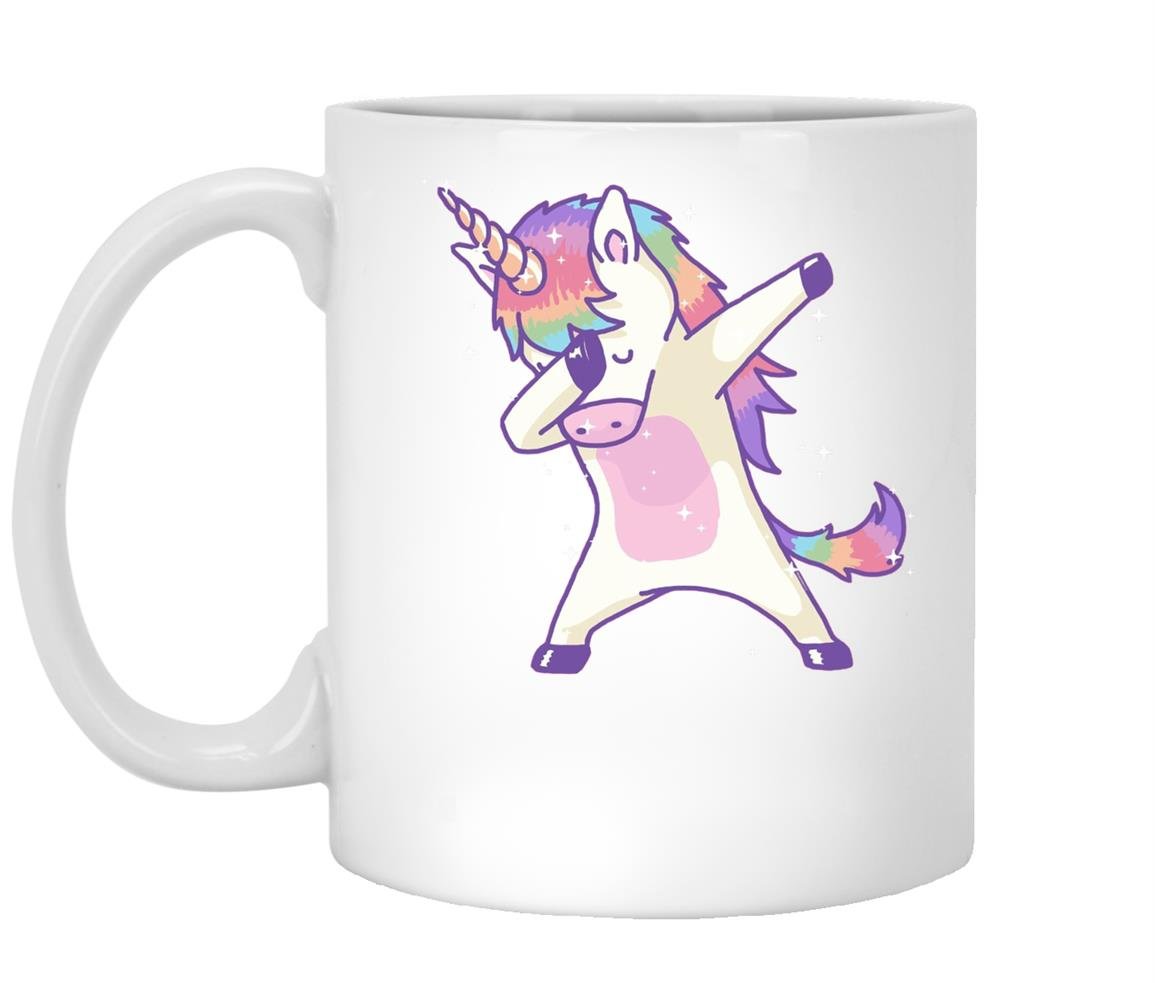 Dabbing unicorn clothes heather Mug White