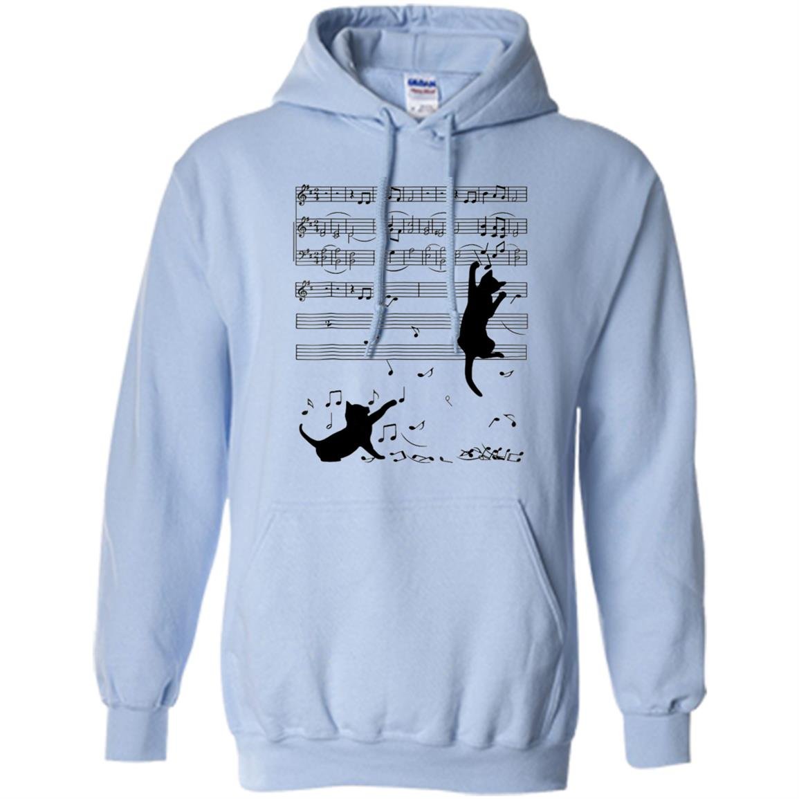 2h note music black cat Hoodie