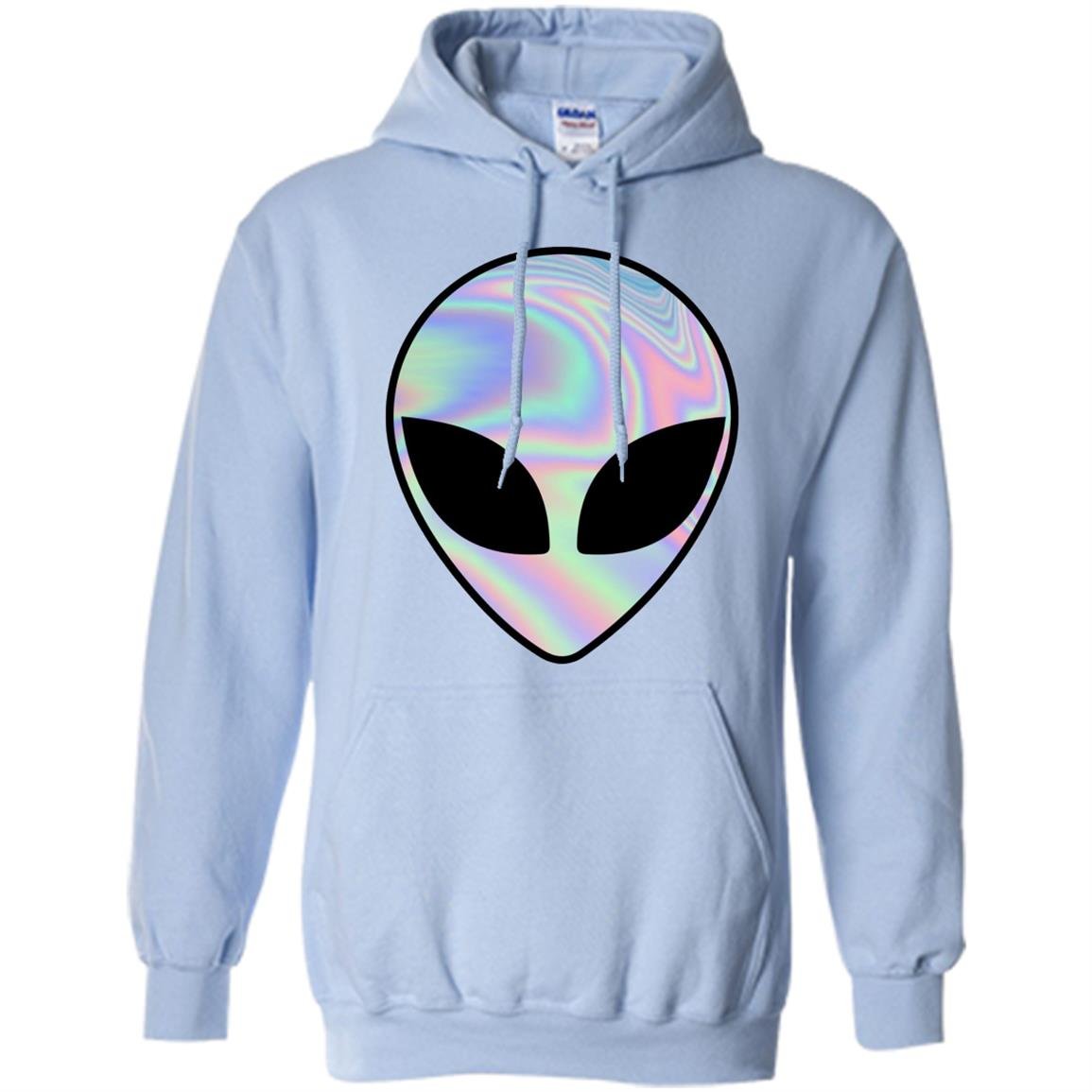 Alien head holographic party rave trippy Hoodie