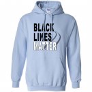 Black lines matter burnout Hoodie