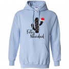Feliz navidad cactus christmas pajamas family lights Hoodie