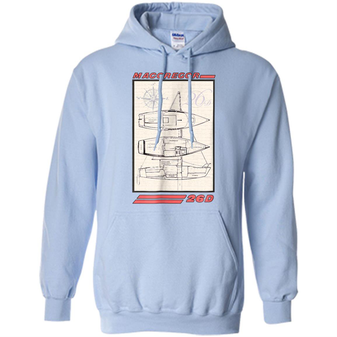Macgregor 26d sailboat line drawing Hoodie