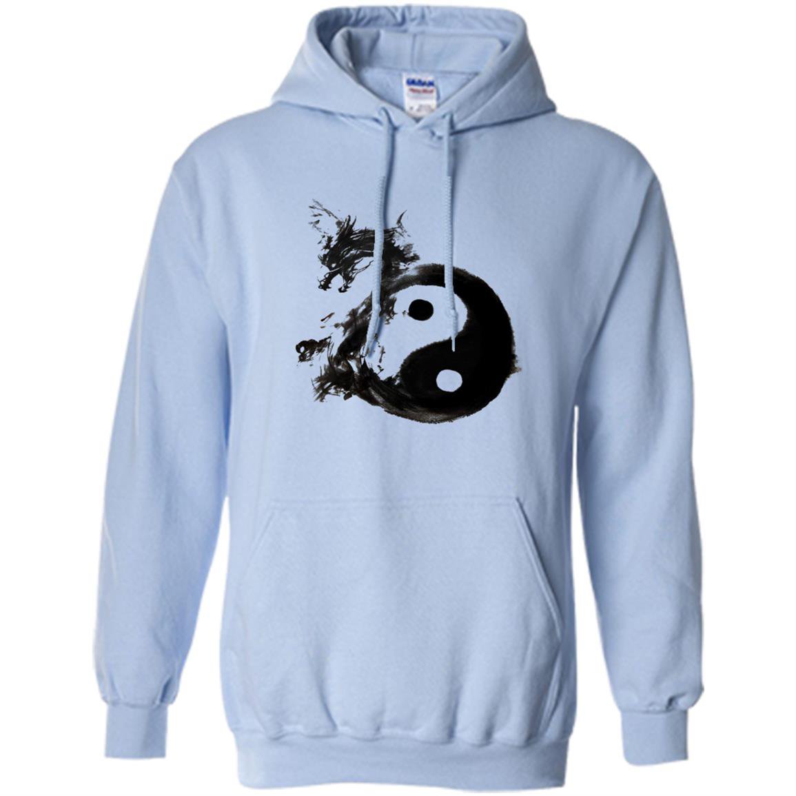 Tai chi symbol with dragon in water ink Hoodie