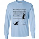 2h note music black cat Long Sleeve