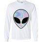 Alien head holographic party rave trippy Long Sleeve