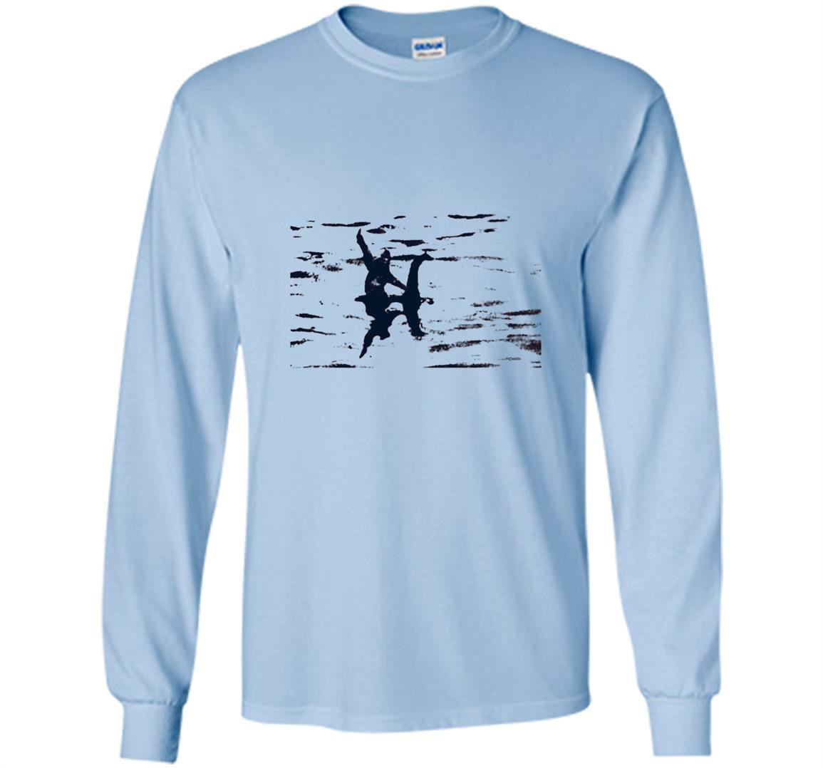 Bigfoot riding the loch ness monster sasquatch Long Sleeve
