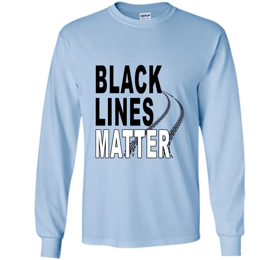 Black lines matter burnout Long Sleeve
