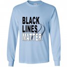Black lines matter burnout Long Sleeve