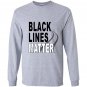 Black lines matter burnout Long Sleeve