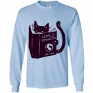 Cat reading a book world domination for cat Long Sleeve
