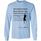 Cats playing with music notes guitar musician lover Long Sleeve