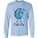 Cell fie funny science teacher selfie pun Long Sleeve