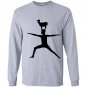 Cute goat doing yoga farm yoga pose Long Sleeve