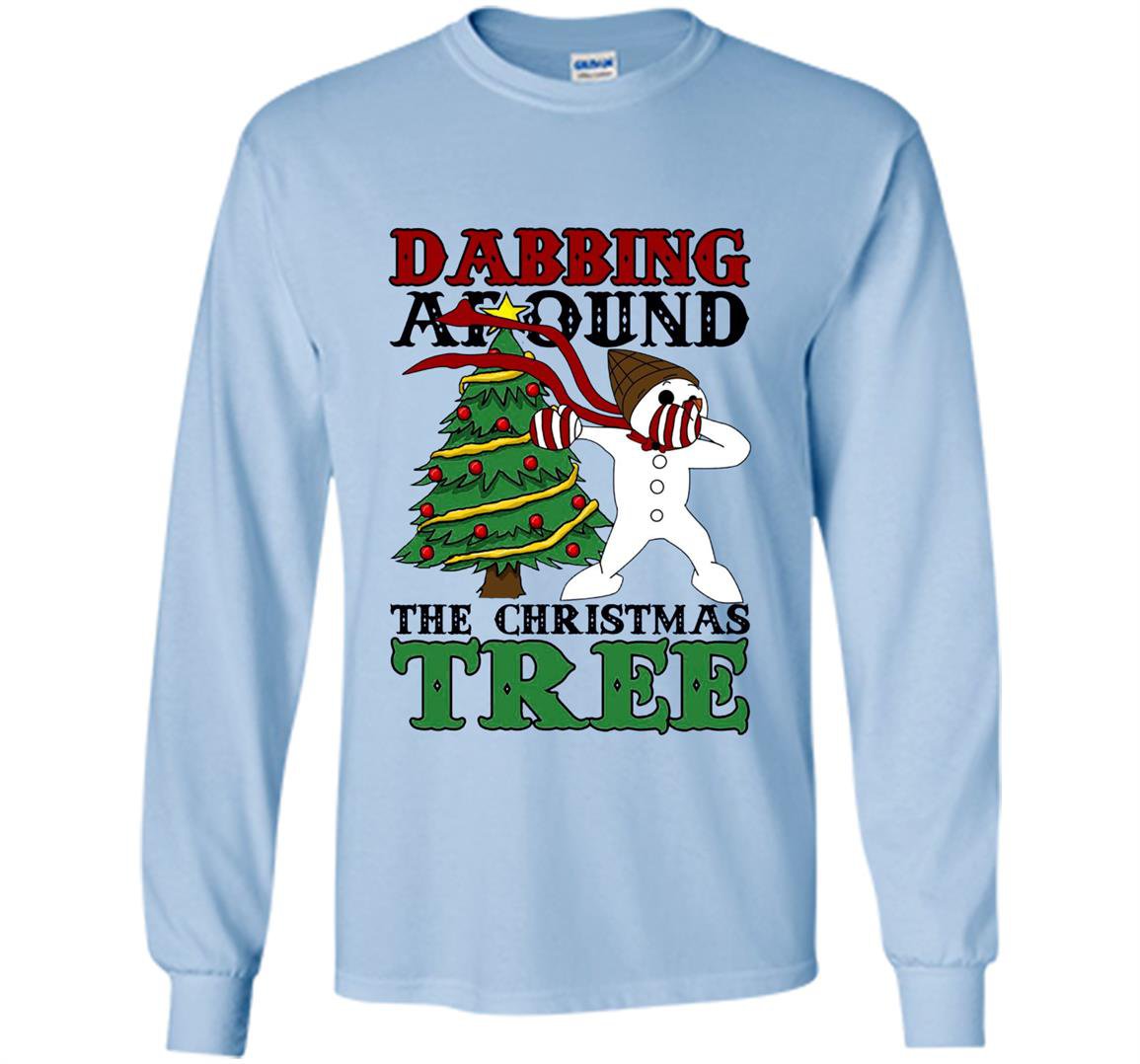 Dabbing around the christmas tree mr bingle Long Sleeve