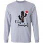 Feliz navidad cactus christmas pajamas family lights Long Sleeve