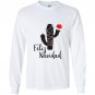 Feliz navidad cactus christmas pajamas family lights Long Sleeve