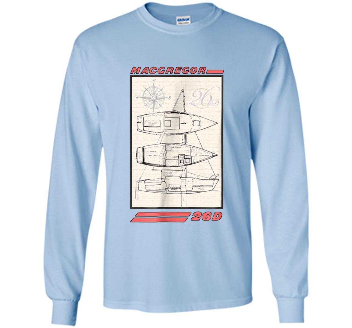 Macgregor 26d sailboat line drawing Long Sleeve