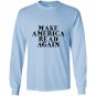 Make america read again librarian reading book Long Sleeve