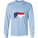 North carolina bbq pig state flag Long Sleeve