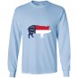 North carolina bbq pig state flag Long Sleeve