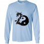 Tai chi symbol with dragon in water ink Long Sleeve