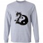 Tai chi symbol with dragon in water ink Long Sleeve