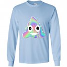 Unicorn poop emoji holo graphic Long Sleeve