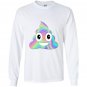 Unicorn poop emoji holo graphic Long Sleeve