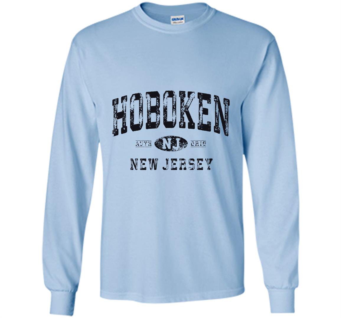 Vintage hoboken college style nj us Long Sleeve