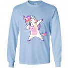 Dabbing unicorn clothes heather Long Sleeve