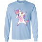 Dabbing unicorn clothes heather Long Sleeve