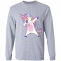 Dabbing unicorn clothes heather Long Sleeve