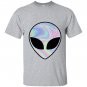 Alien head holographic party rave trippy T-shirt