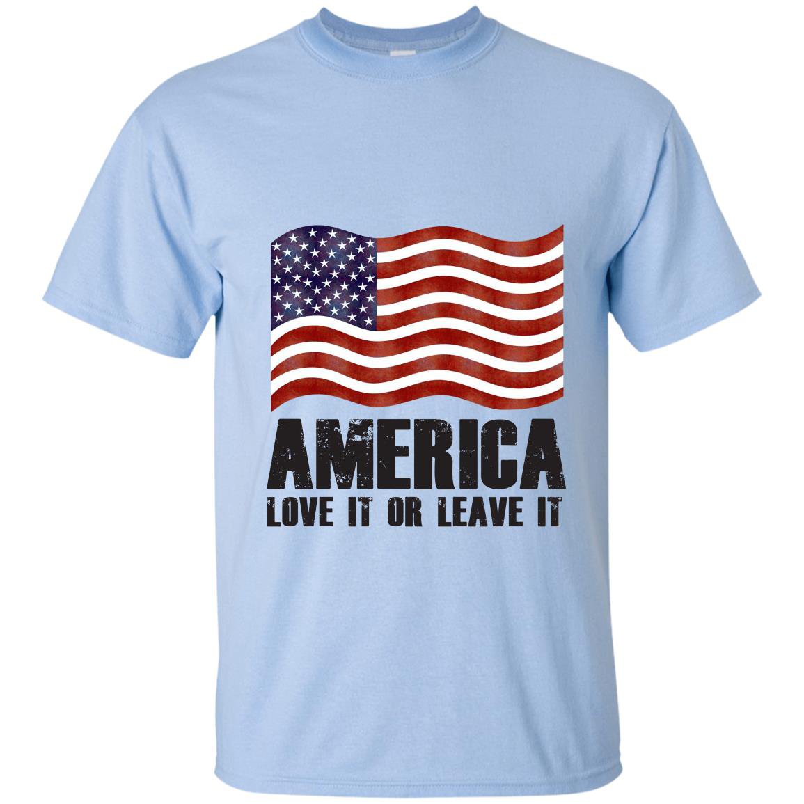 America love it or leave it patriotic american flag T-shirt