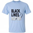 Black lines matter burnout T-shirt