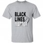 Black lines matter burnout T-shirt