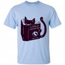 Cat reading a book world domination for cat T-shirt