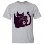 Cat reading a book world domination for cat T-shirt