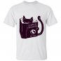 Cat reading a book world domination for cat T-shirt